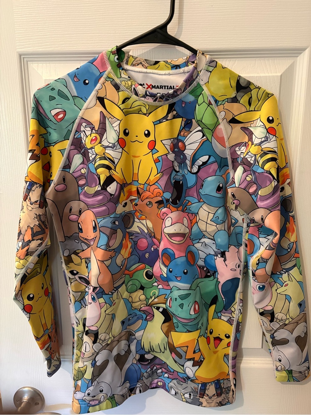 Martial Arts Pokémon All-Over Print Long Sleeve Rash Guard - Multi